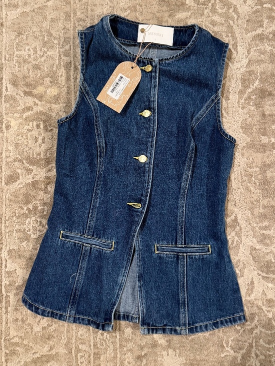 Meshki Tops - Denim vest Abel Meshki